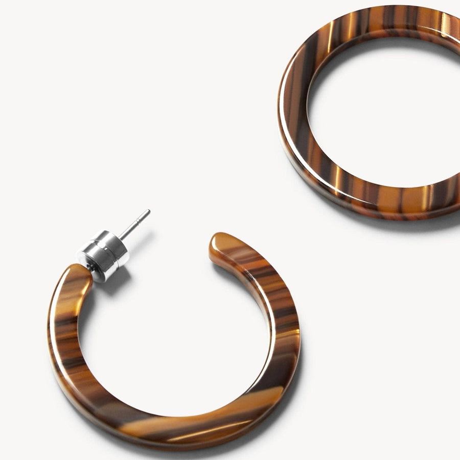 Mini Hoops in Tiger's Eye