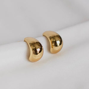 Petite Gold Dome Earrings