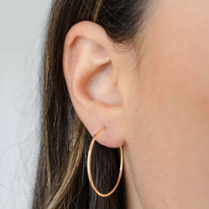 Petite Gold Thin Hoops