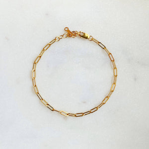 Petite Gold Paperclip Bracelet