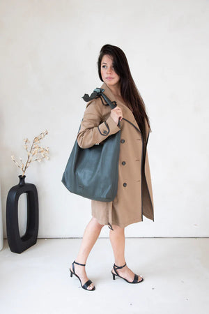 Risa Knot Tote Bag Hunter Green