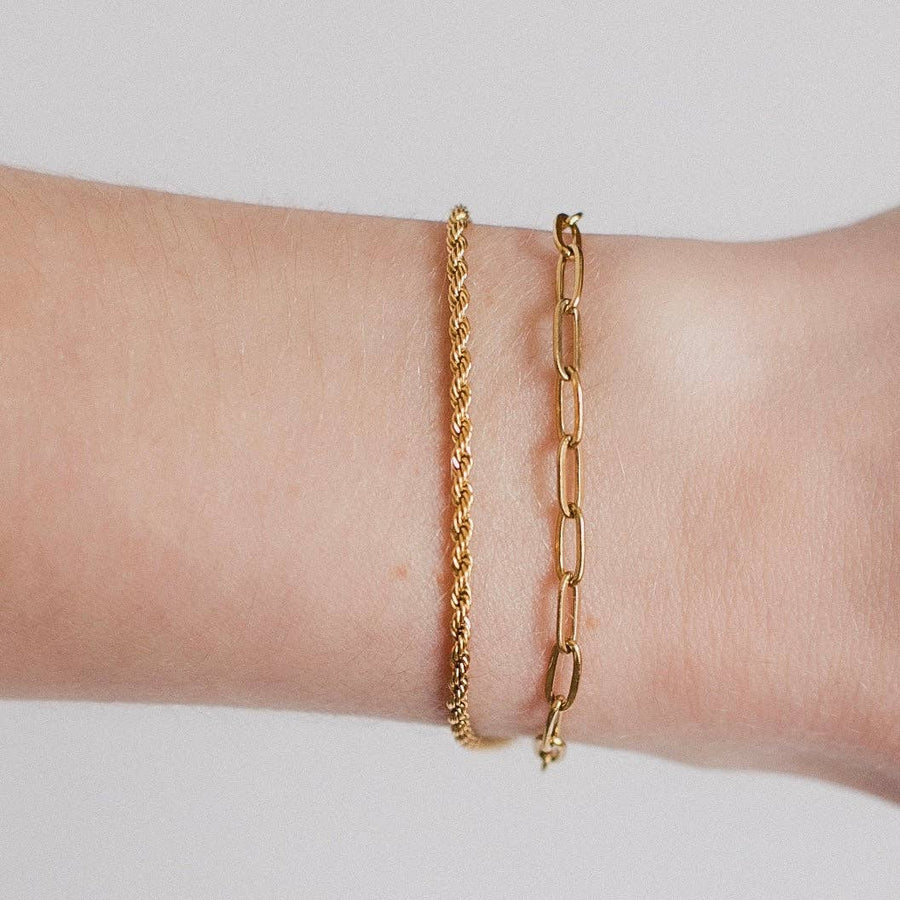 Petite Gold Chunky Paperclip Bracelet