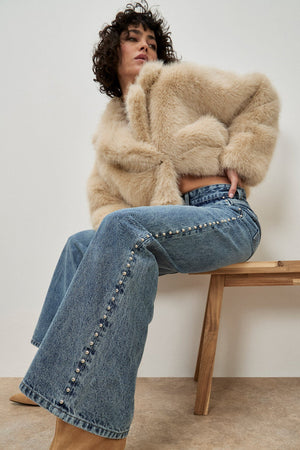 Apricot Stud Wide Leg Jean