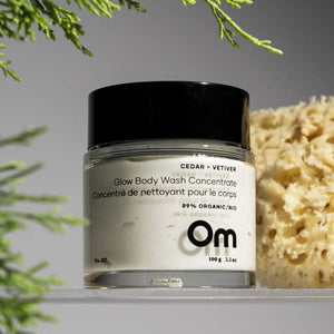 Om Organics Cedar + Vetiver Glow Body Wash Concentrate