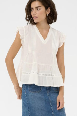 Kaffe KAvalerie Top Chalk