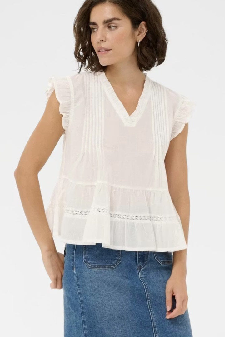 Kaffe KAvalerie Top Chalk
