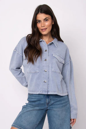 RD Style Nara Denim French Terry LT Ash Blue