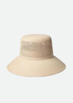 Brixton Lopez Panama Straw Bucket Hat Catalina Sand