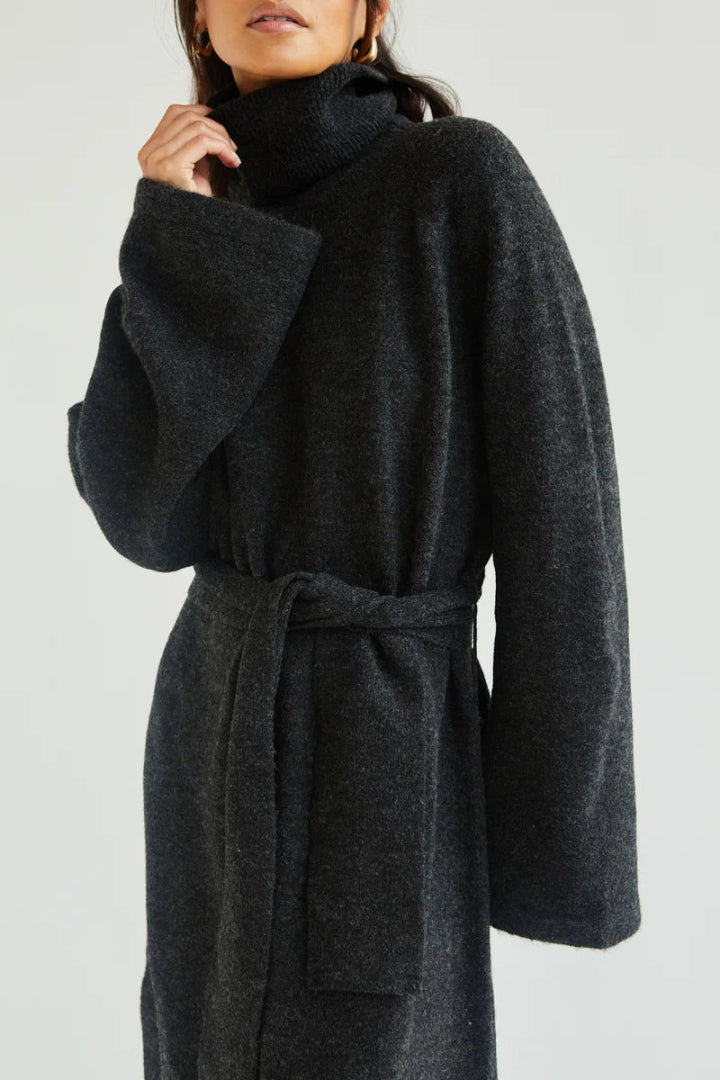 Charli Abbie Sweater Dress Black Melange