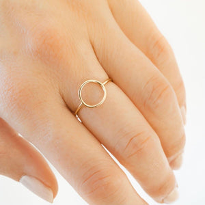 Petite Gold Sun Ring