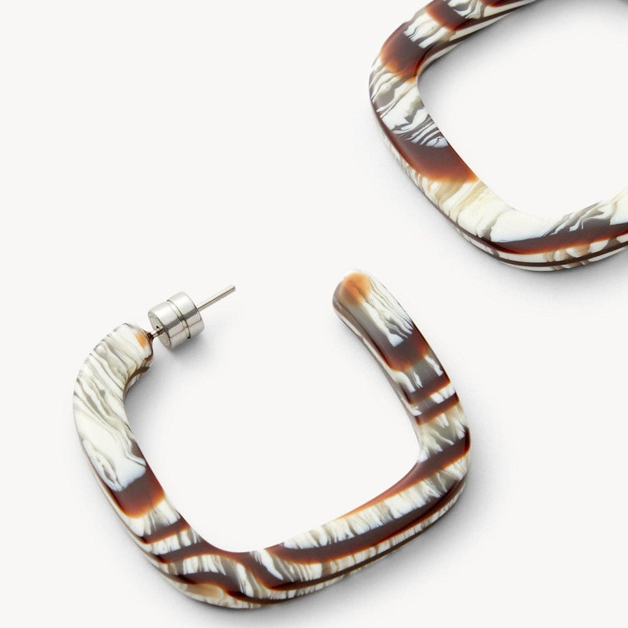 Midi Square Hoops in Canyon
