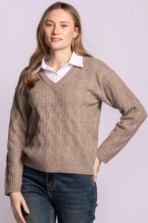 Pink Martini Catalina Sweater Light Brown
