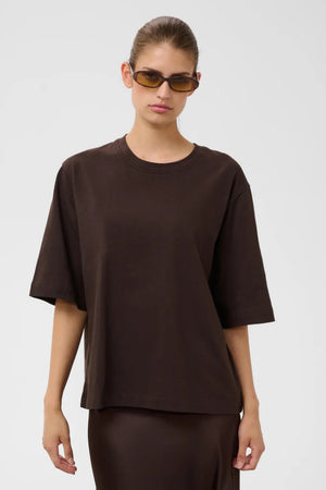 Soaked In Luxury SLJina Basic Tee Ganache