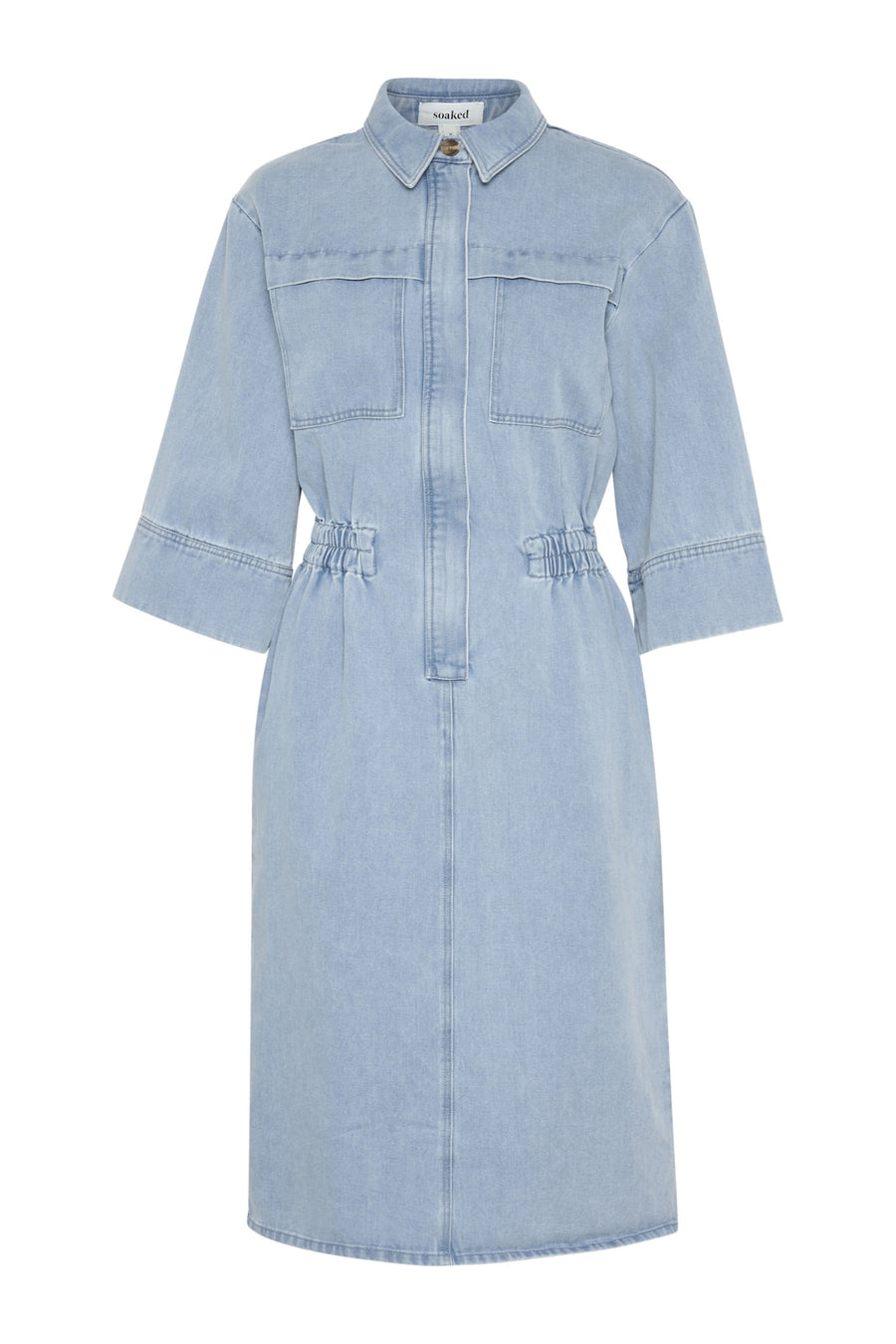 Soaked In Luxury SLAnnabeth Dress Light Blue Denim