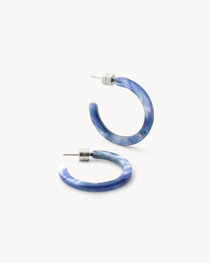 Mini Hoops in Cosmic Blue