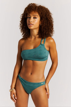 Protest PRTNadyas One Shoulder Bikini Laurel Green