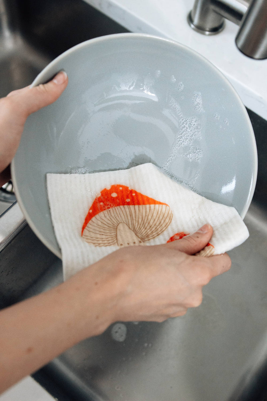 Goldilocks Swedish Dishcloth: Mushrooms