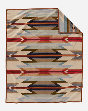 Pendleton Wyeth Trail Blanket Queen Size 90" x 90" Beige