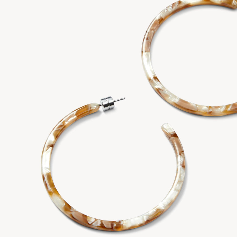 Large Hoops in Baja Tortoise