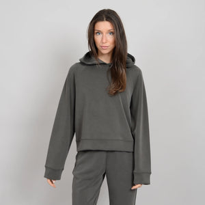 RD Style Pristine Super Soft Modal LS Hoody Dark Ivy