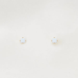 Petite Gold Opal Studs