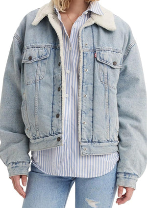 Levis 90's Sherpa Trucker Jacket Morning Sunlight