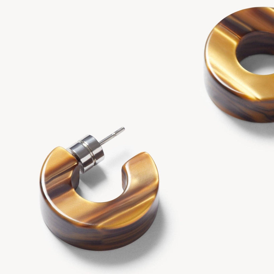 Muse Hoops in Tiger's Eye