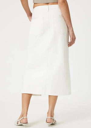 Mavi Marin Denim Skirt Off White