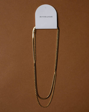 Sandra Dual Rope and Snake Chain Necklace