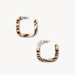 Midi Square Hoops in Canyon
