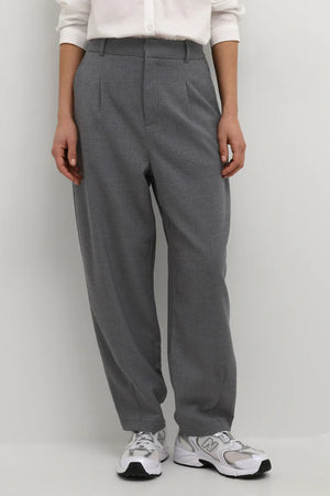 Kaffe KAMerle Pants Cropped Dark Grey Melange