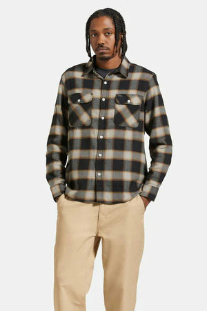 Brixton 20th Anniversary Bowery Flannel Black/Cream