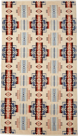 Pendleton Jacquard Spa Towel Chief Joseph Rosewood