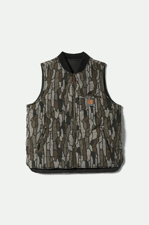 Brixton Builders Abraham Reversible Vest Bark Camo