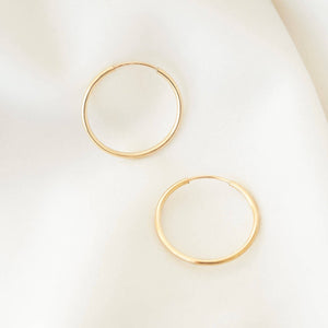 Petite Gold Thin Hoops