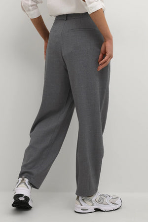Kaffe KAMerle Pants Cropped Dark Grey Melange