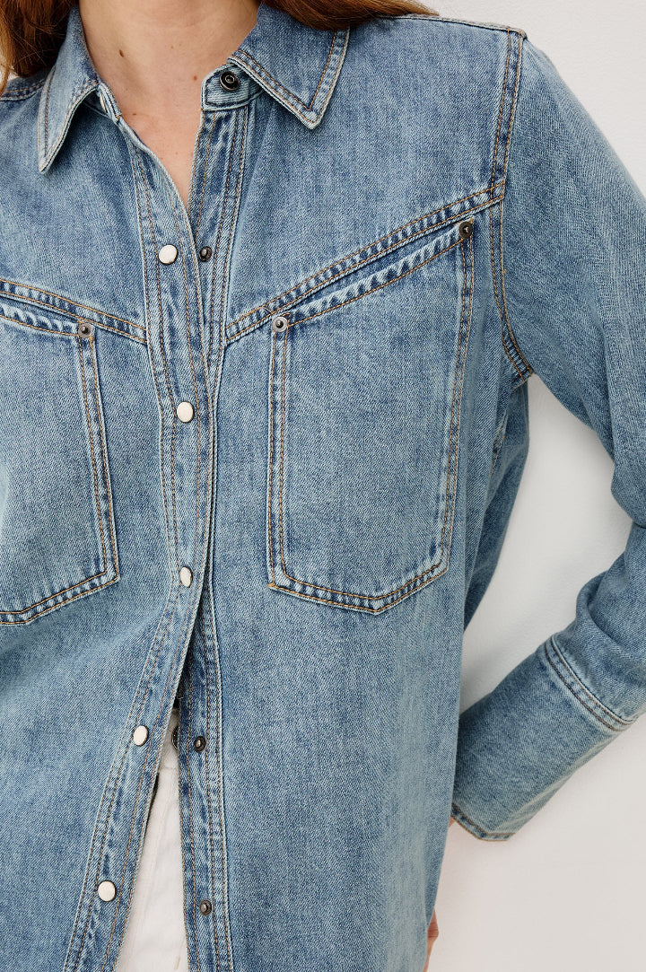 Rails Acton Shirt Western Blue