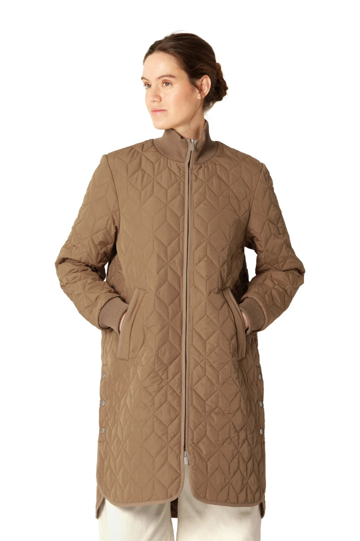 Ilse Jacobsen Art06 Padded Quilted Coat Mocca