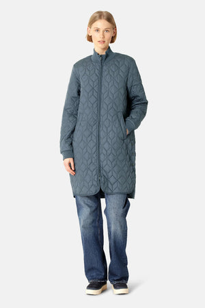 Ilse Jacobsen Art06 Padded Quilted Coat Ombre Blue