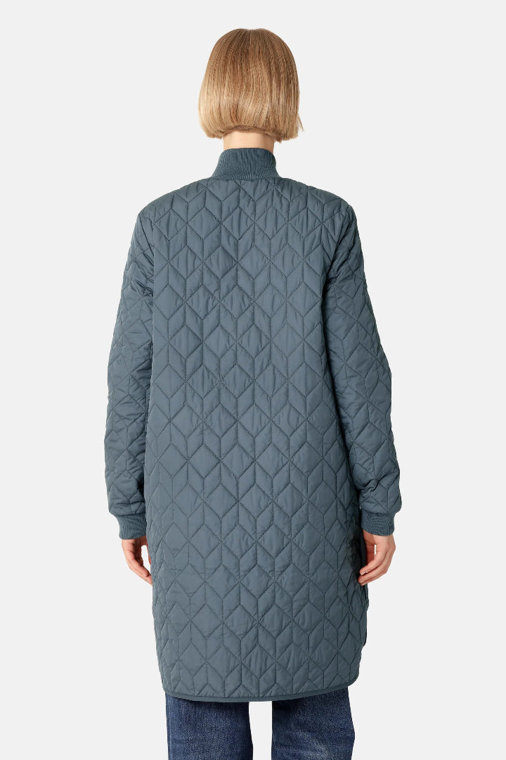 Ilse Jacobsen Art06 Padded Quilted Coat Ombre Blue