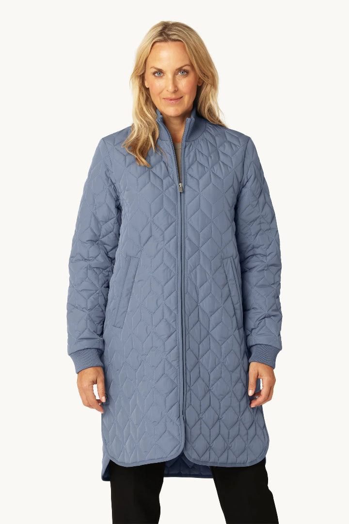 Ilse Jacobsen Art06 Quilted Jacket Blue Grey
