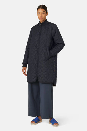 Ilse Jacobsen Art06 Padded Quilted Coat Dark Indigo