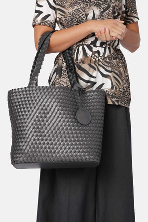 Ilse Jacobsen Tote Bag Reversible Black/Gunmetal