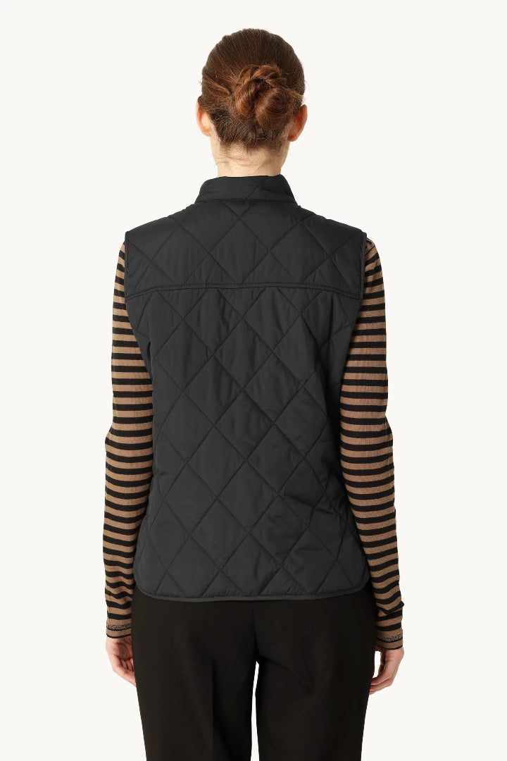 Ilse Jacobsen Beat01 Quilted Short Vest Black