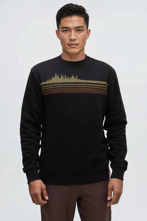 TenTree Retro Treeline Crew Meteorite Black/Harvest Gold