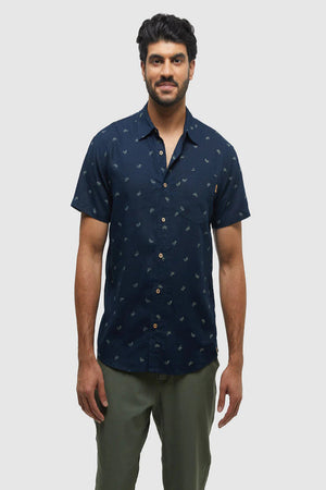 TenTree Mancos Shirt Midnight Blue/Bike Around/Sunray