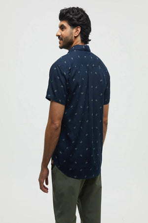 TenTree Mancos Shirt Midnight Blue/Bike Around/Sunray