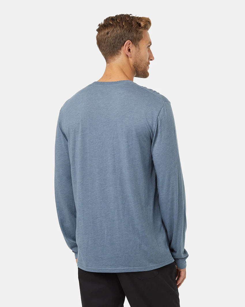 Tentree Treeblend Classic Longsleeve Blue Mirage Heather