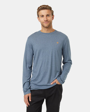 Tentree Treeblend Classic Longsleeve Blue Mirage Heather