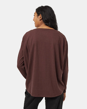 Tentree Treeblend High Low Longsleeve Deep Mahogany